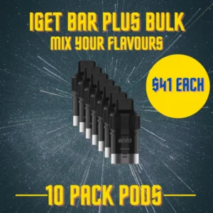 IGET Bar Plus Refill Pod Bulk 10 Pack