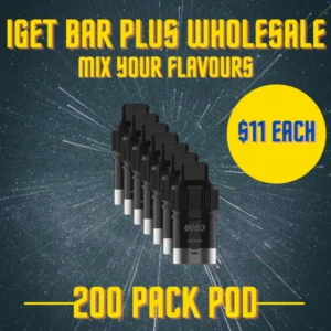 IGET Bar Plus Refill Pod Wholesale 200 Pack